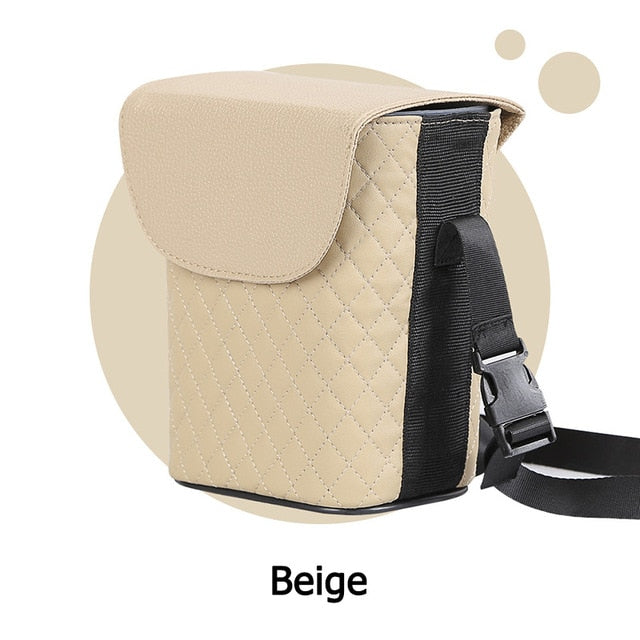 Multifunctional Portable Car Storage Box Magnetic Lid Trash Bin Reusable Trash Can Car Organizer Bag Trash Container For Seat