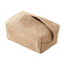 Load image into Gallery viewer, Japanese-Style Jute Tissue Case Napkin Holder for Living Room Table Tissue Boxes Container Home Car Papers Dispenser Holder
