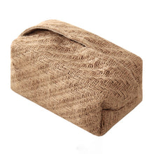 Load image into Gallery viewer, Japanese-Style Jute Tissue Case Napkin Holder for Living Room Table Tissue Boxes Container Home Car Papers Dispenser Holder

